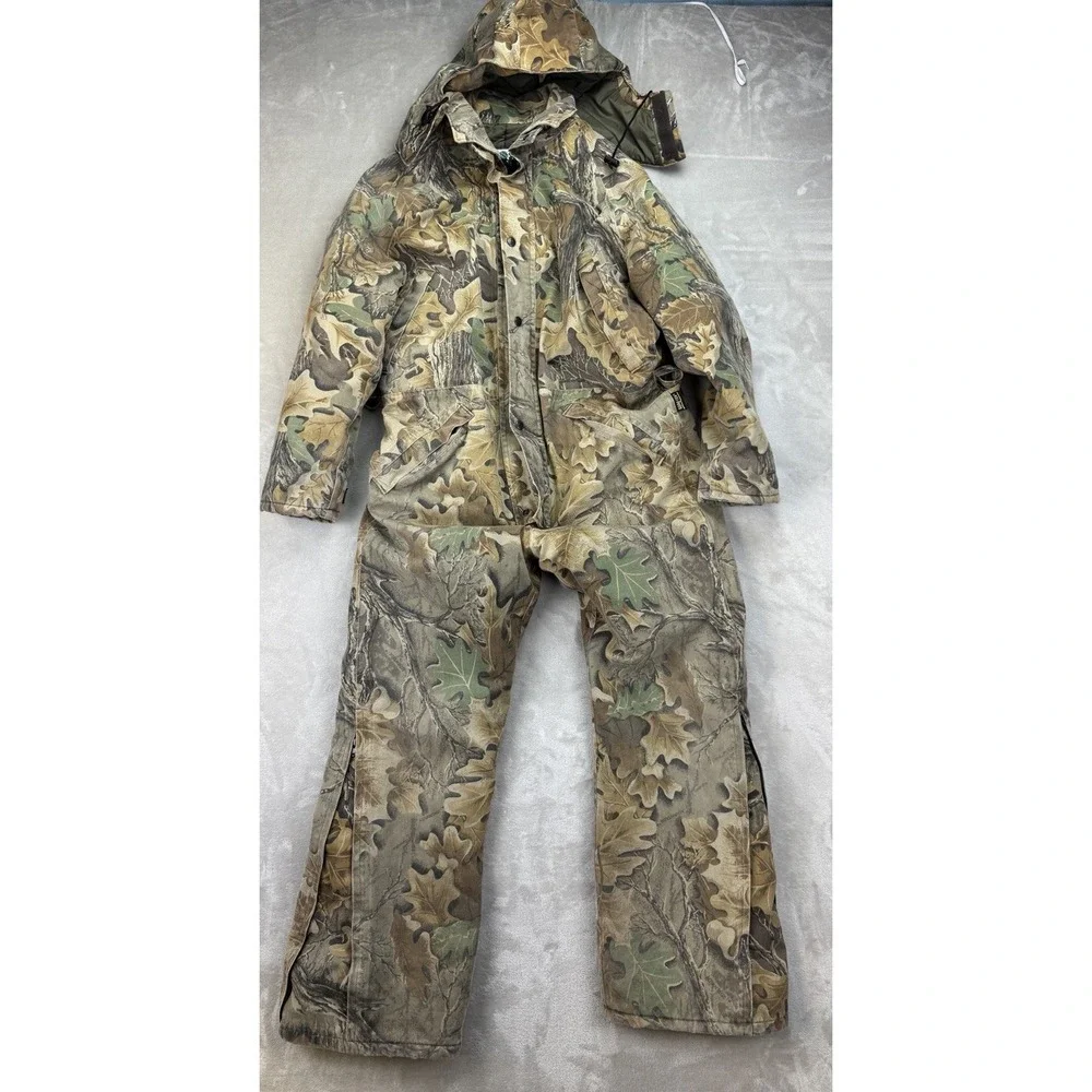 10X Gore-Tex Camo Rainwear Overalls Men's Size‎ Med Hunting Coveralls USA Made